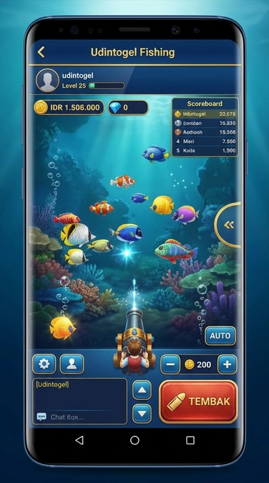 Layar utama udintogel — antarmuka bersih setelah instalasi